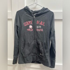 Central Washington University (CWU) Wild Cats Gray Under Armour Hoodie Size Med